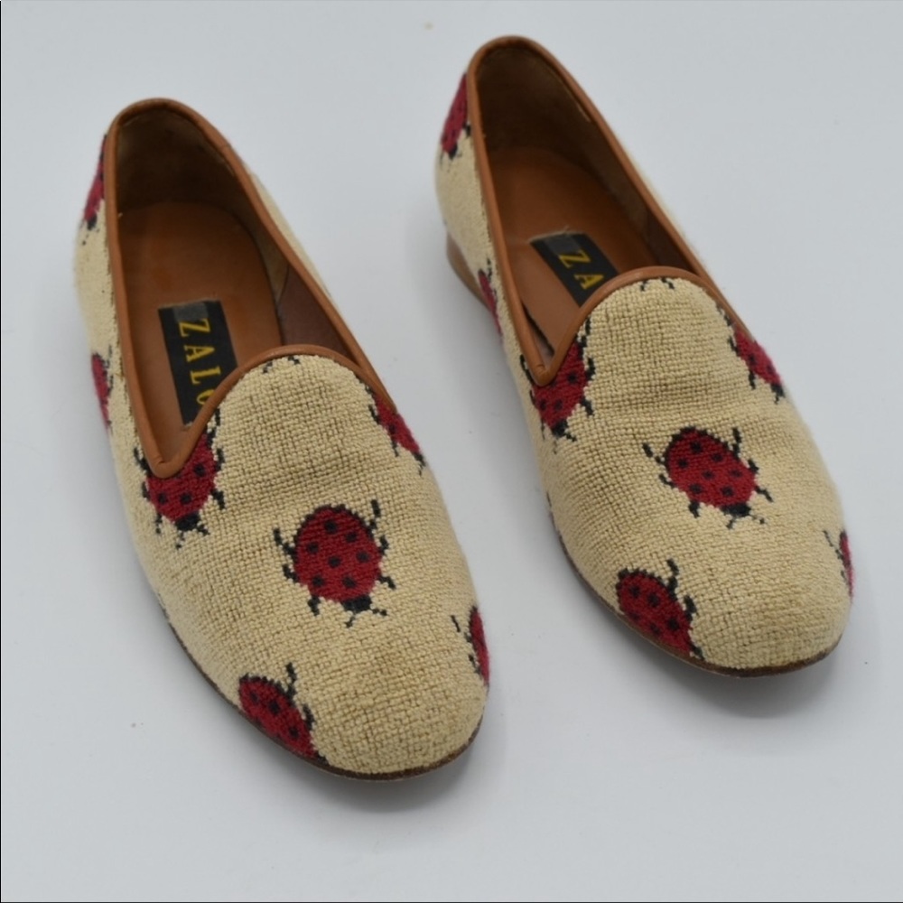 Zalo ladybug needlepoint loafer
